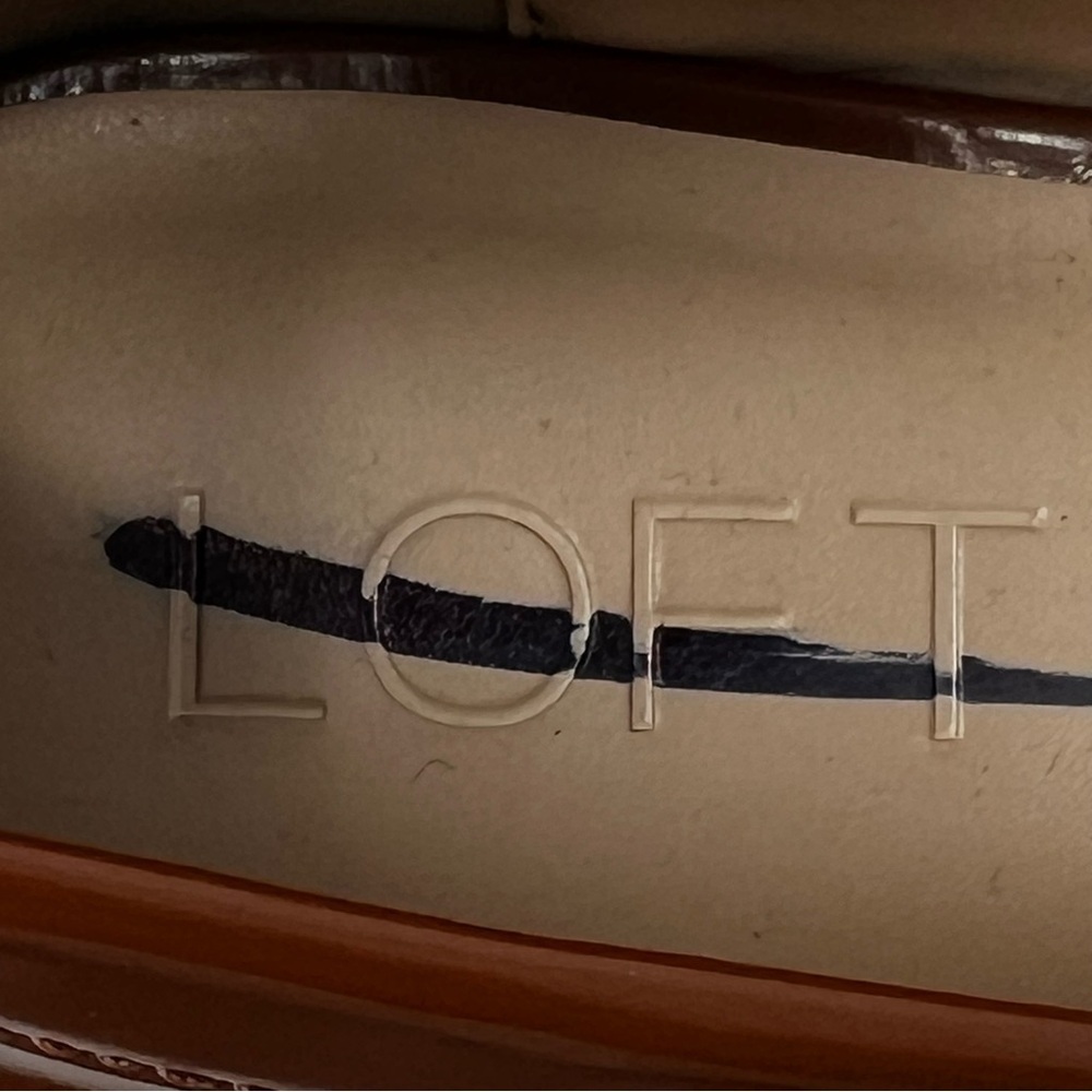 LOFT Women's Shiny Brown Loafers - Picture 9 of 9